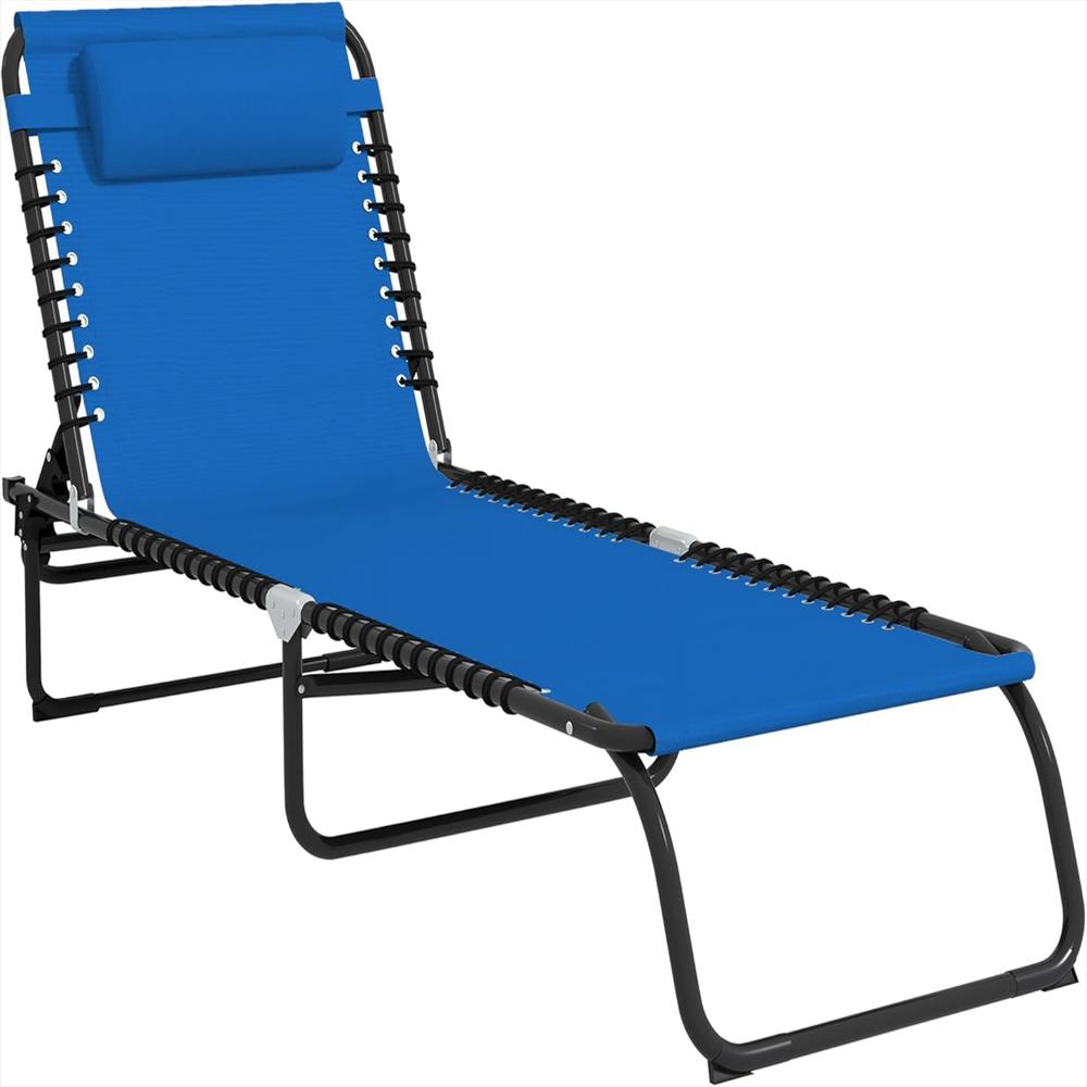 Silla Tumbona Plegable Malla Transpirable Respaldo 4 Posiciones Para Exterior