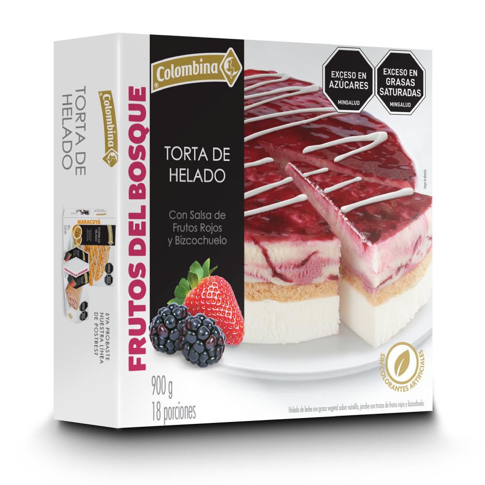 Torta de helado COLOMBINA frutos del bosque (900  gr)