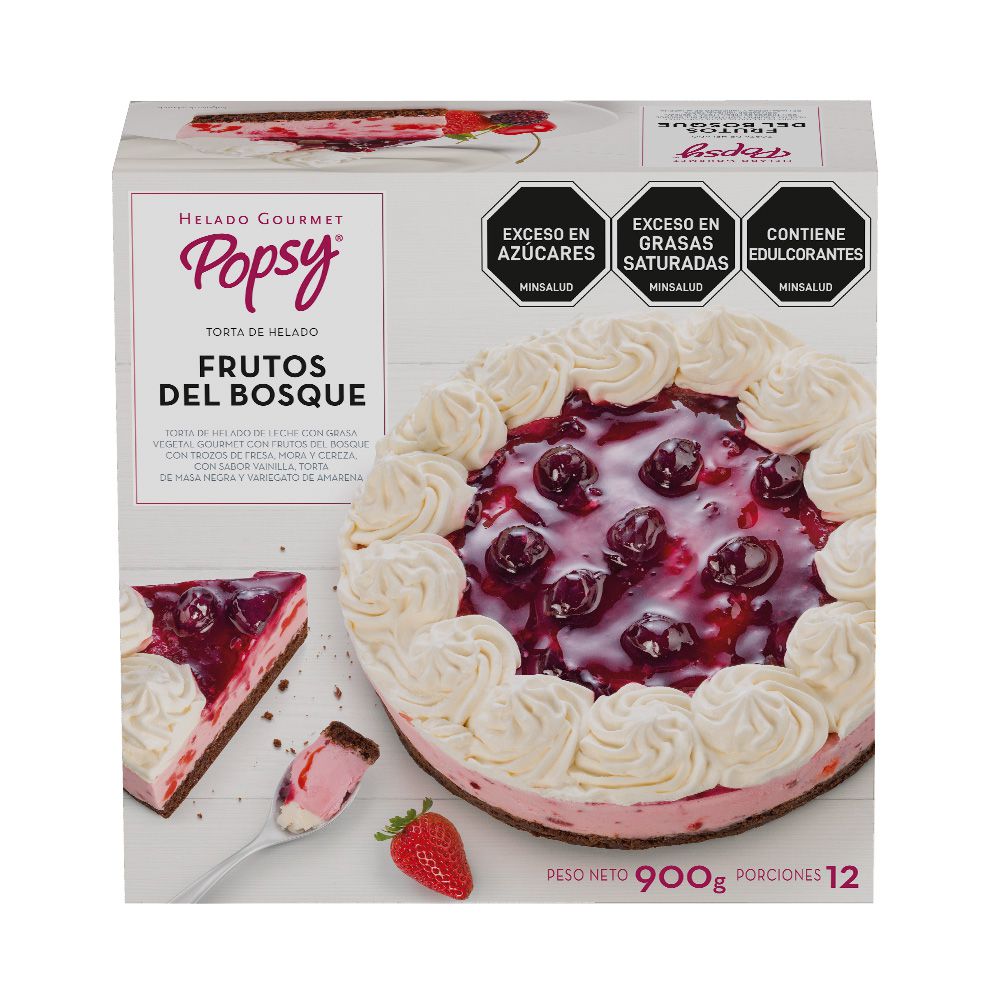 Torta de helado POPSY frutos del bosque (900  gr)