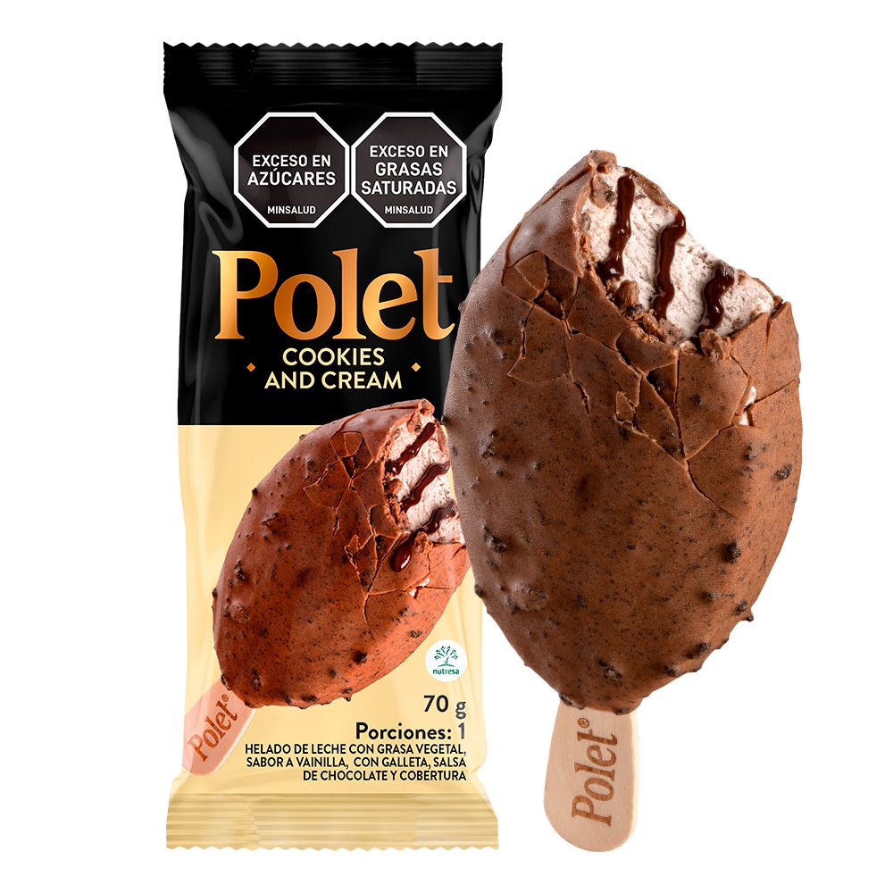 Paleta POLET cookies & cream (70  gr)