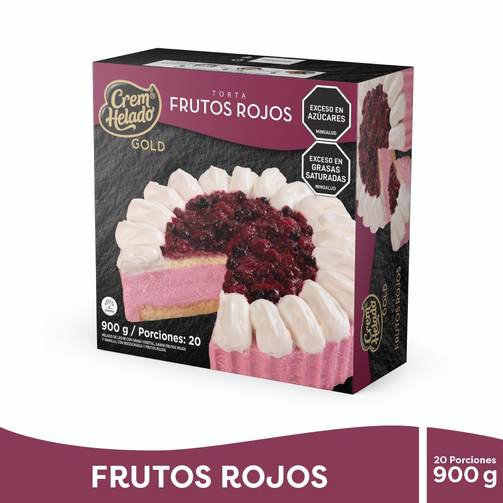 Torta de helado CREM HELADO frutos rojos (900  gr)