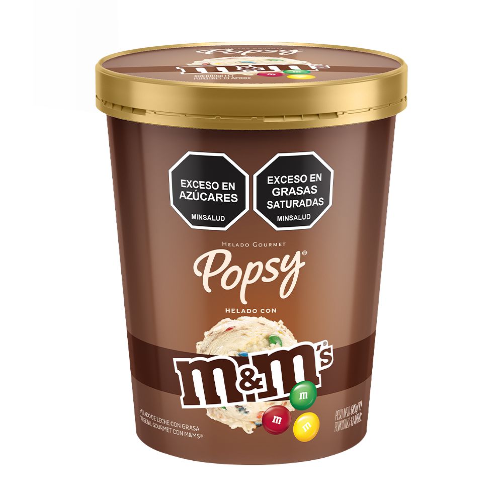 Helado POPSY M&M (600  gr)