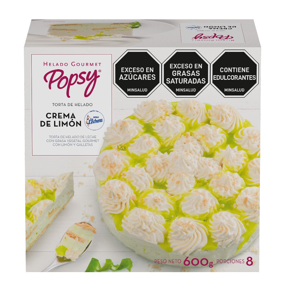 Torta de helado POPSY crema limón (600  gr)