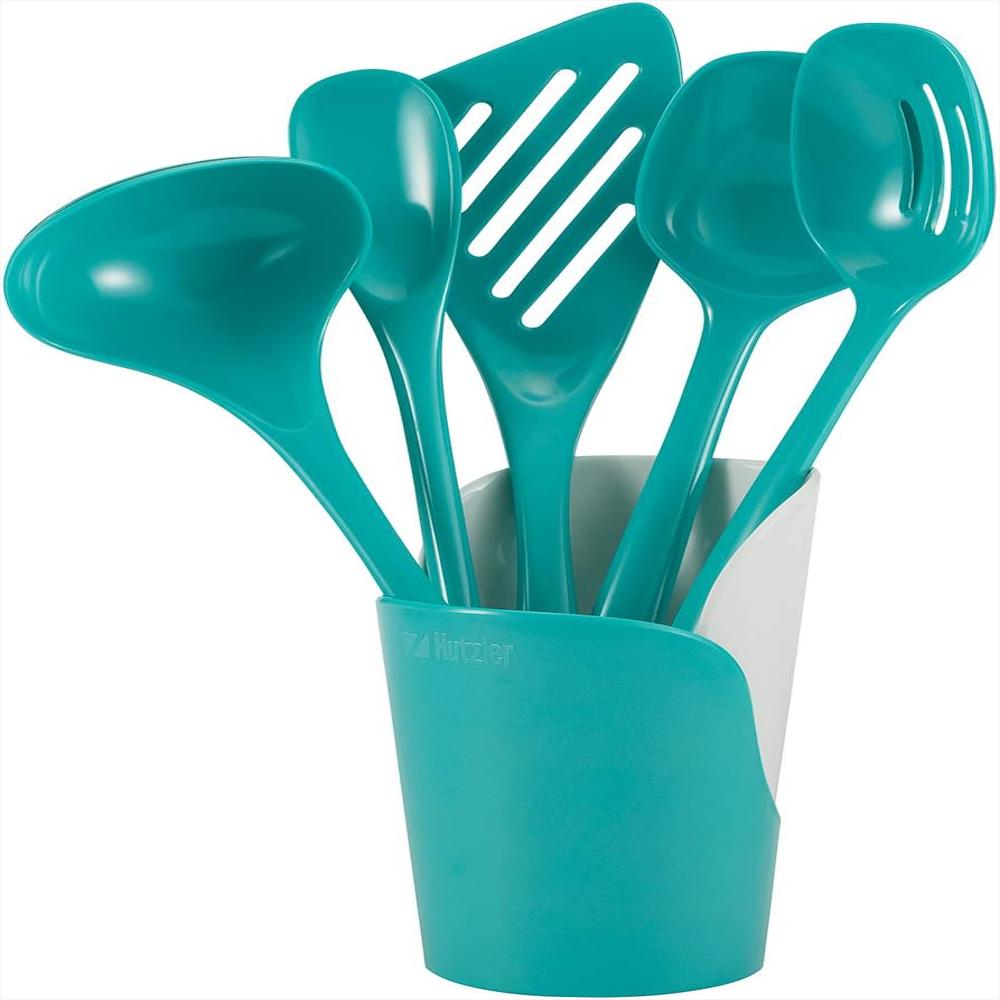 Juego De Utensilios De Melamina Y Vajilla, 6 Piezas, Turquesa img #1