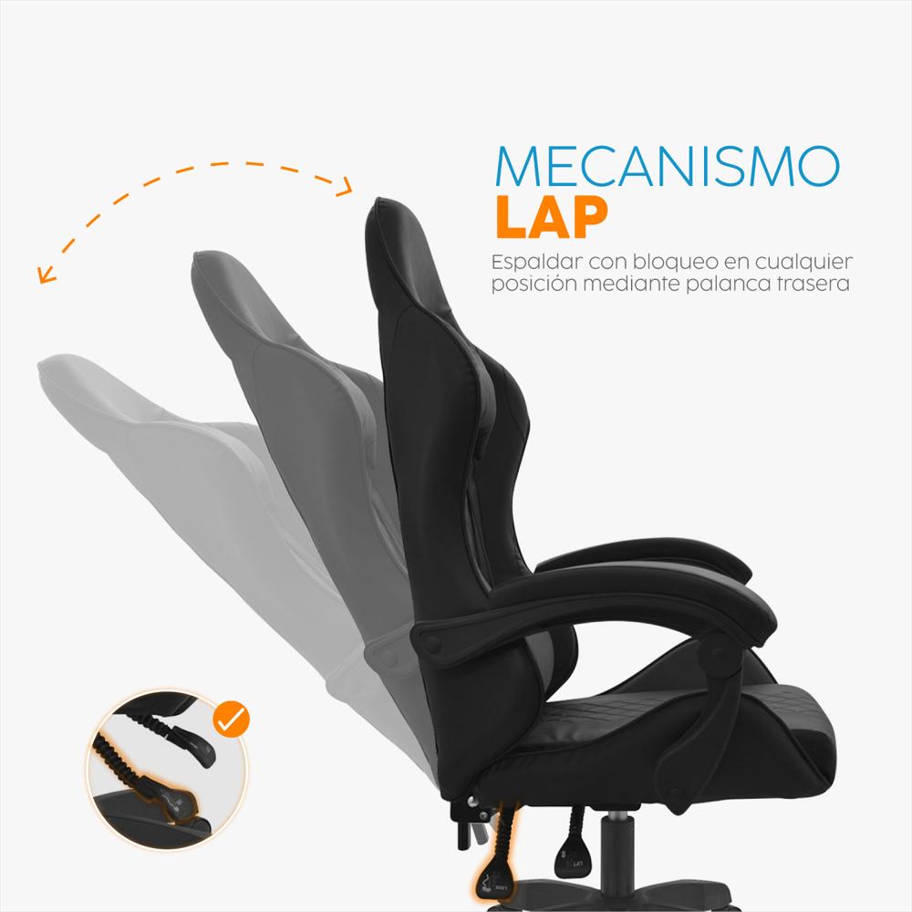 Silla Gamer Giratoria Byd Negro Bonno img #4