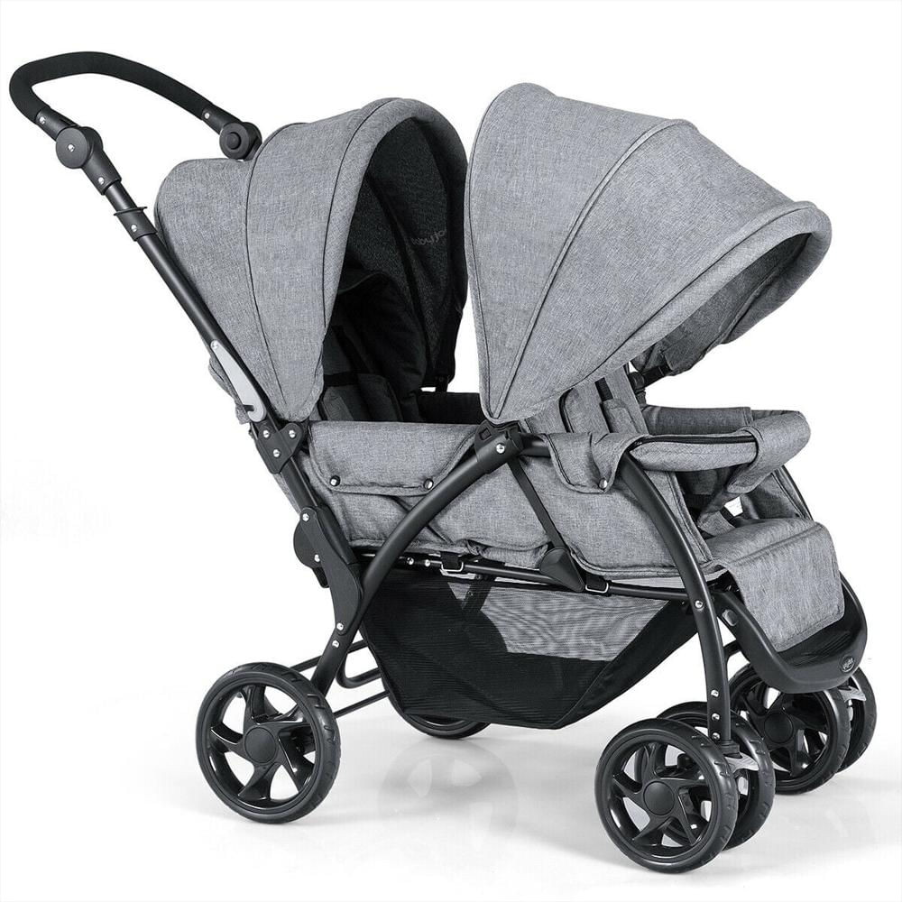 Coche Doble Infans Plegable Con Asientos Frontal Y Trasero img #1