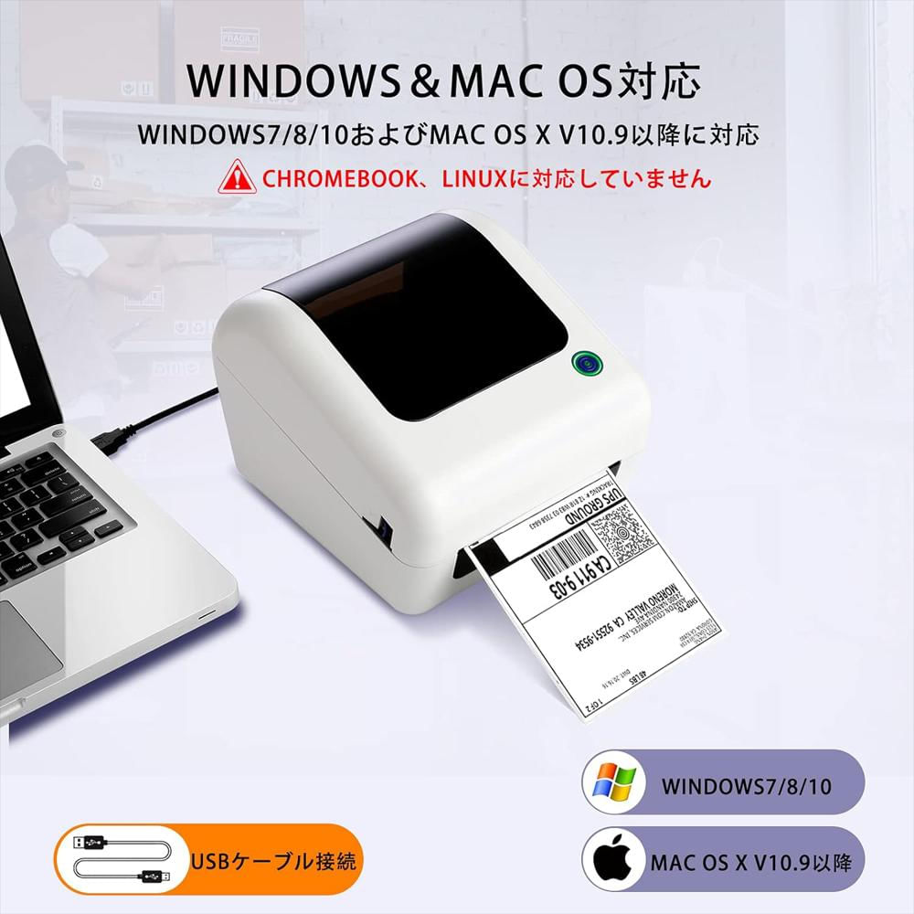 Impresora Térmica Etiquetas 4X6 Papelera Integrada Usb Mac/Windows Compatible img #3