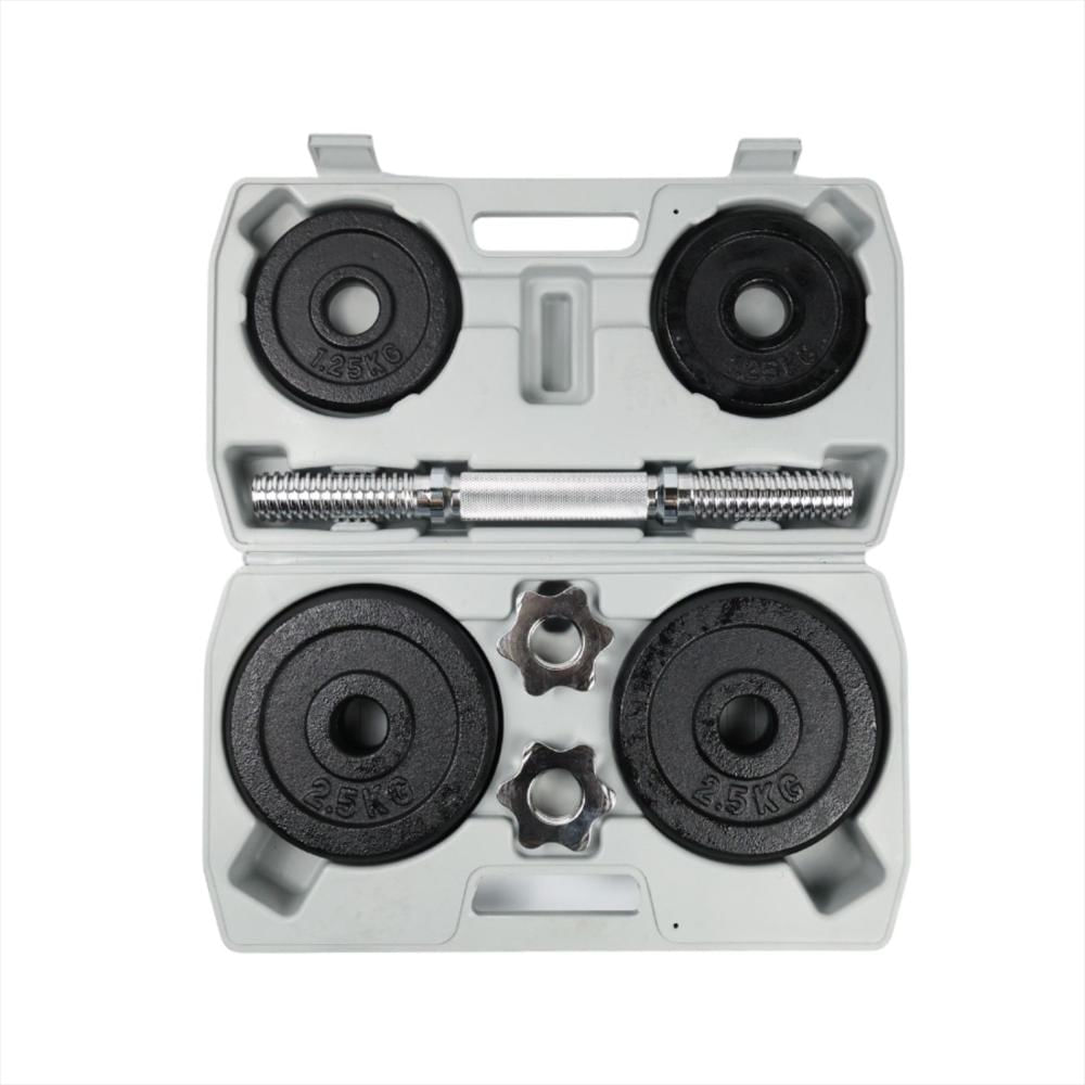 Kit De Mancuernas 15Kg Gris/Negro En Hierro img #1