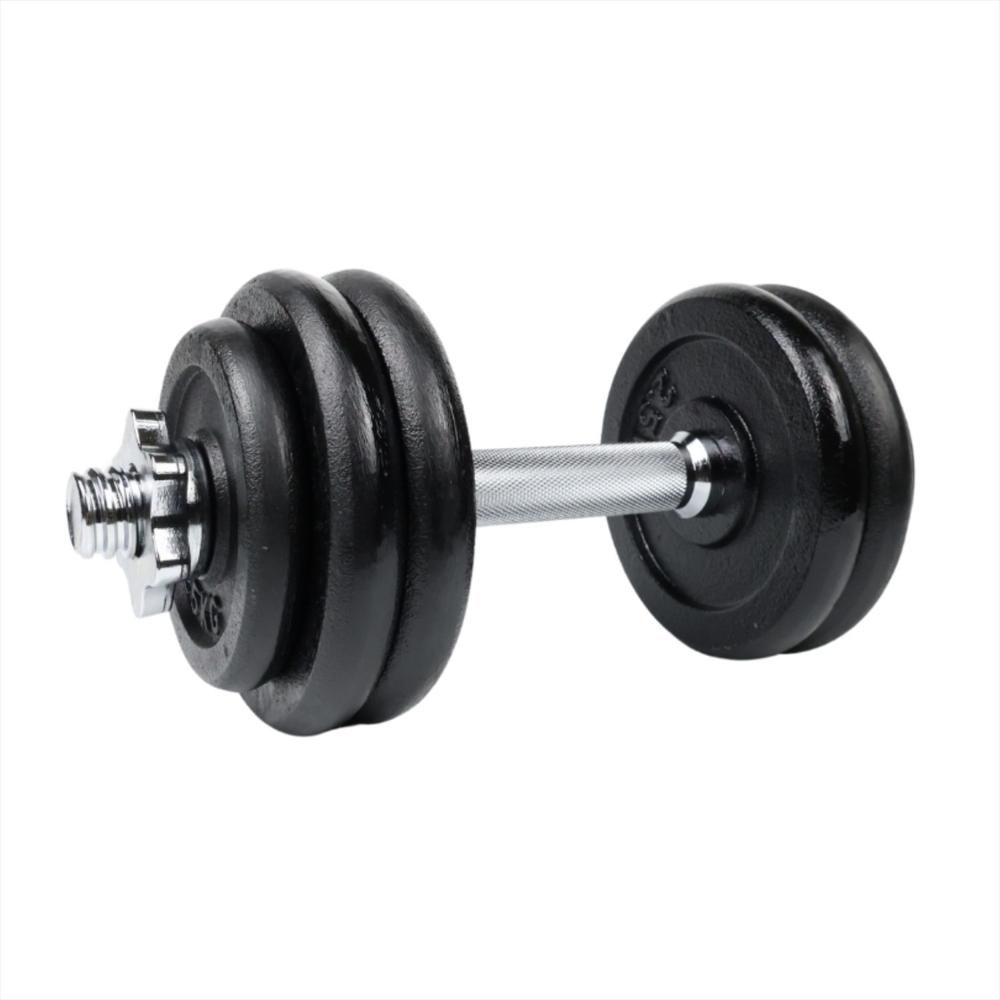 Kit De Mancuernas 15Kg Gris/Negro En Hierro img #3