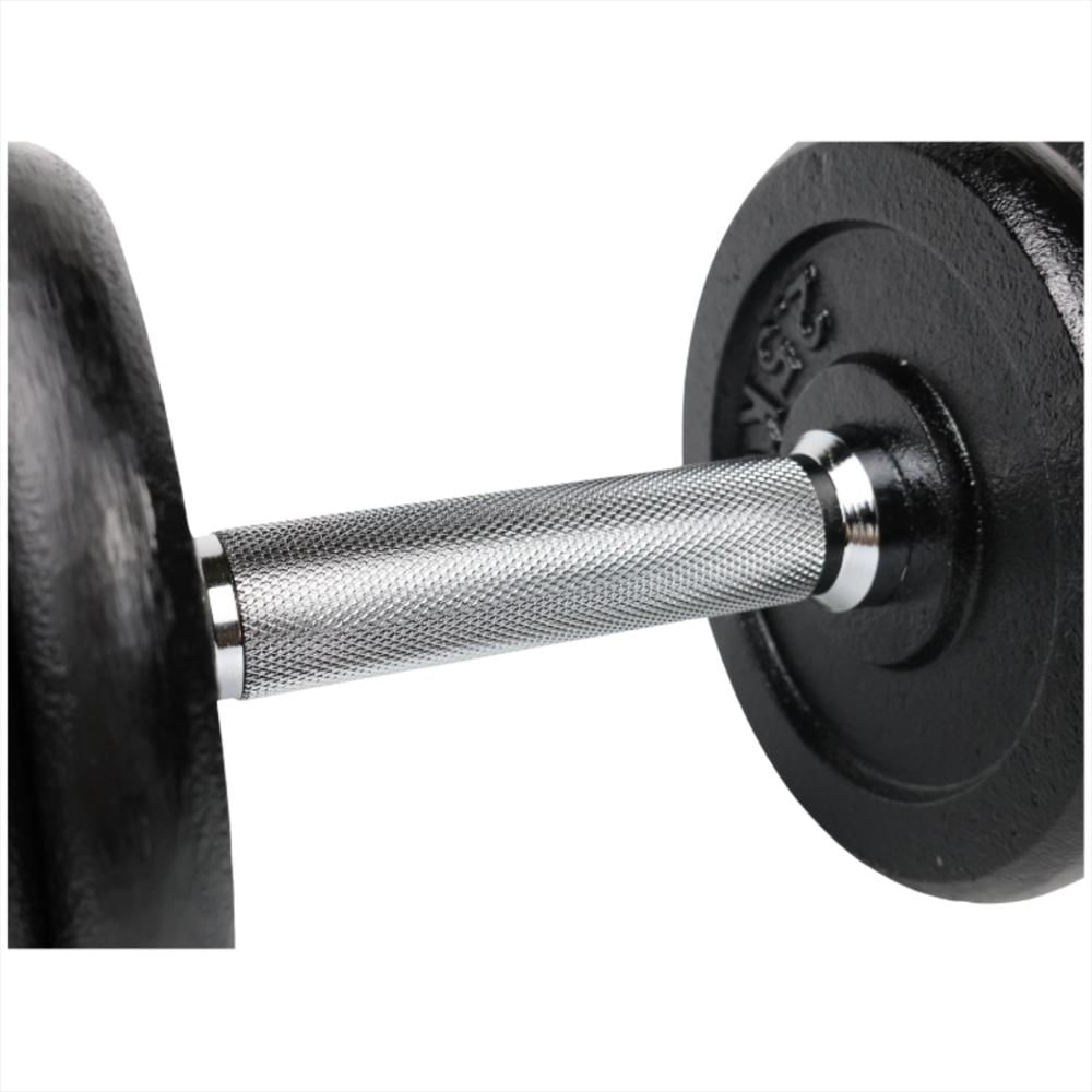 Kit De Mancuernas 15Kg Gris/Negro En Hierro img #4