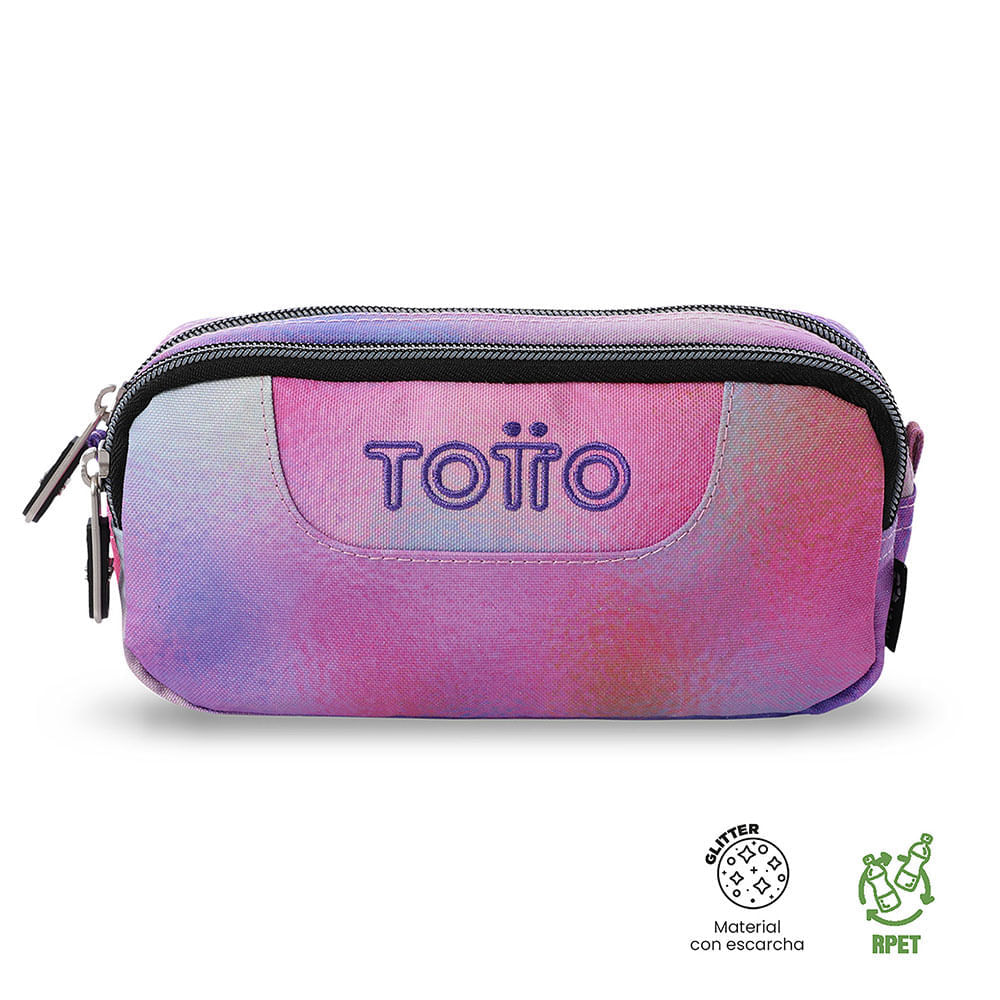 Cartuchera Multiuso Sobre Glitter Pequeña Rosada Mujer