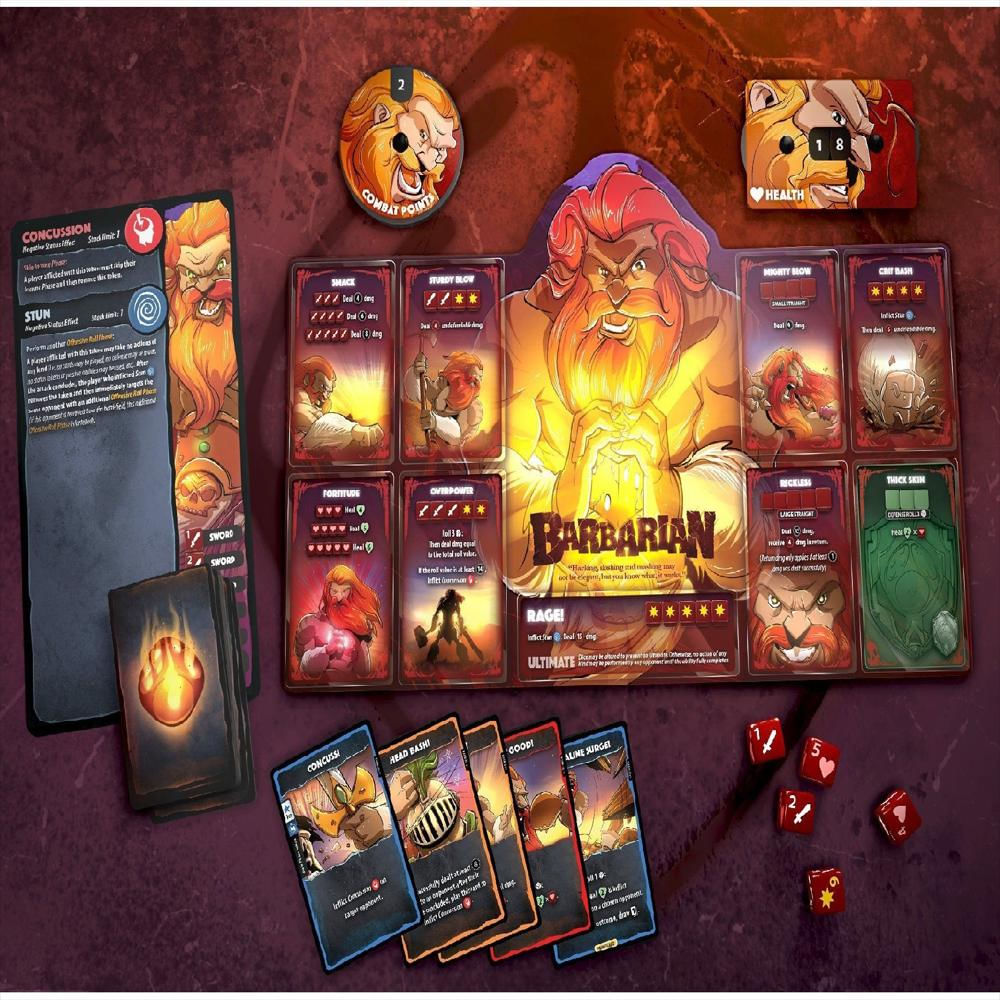 Juego De Mesa Dice Throne Barbaro Vs Elfa Lunar Español img #2