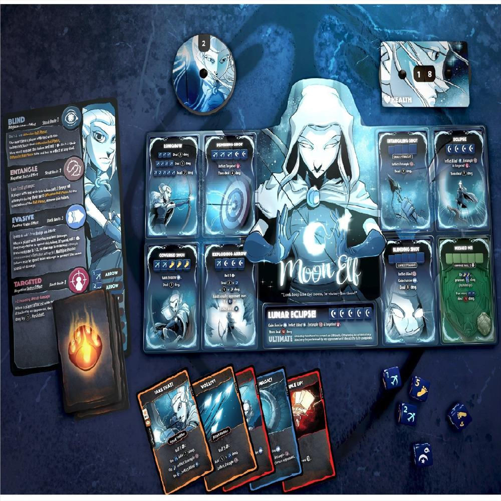 Juego De Mesa Dice Throne Barbaro Vs Elfa Lunar Español img #3