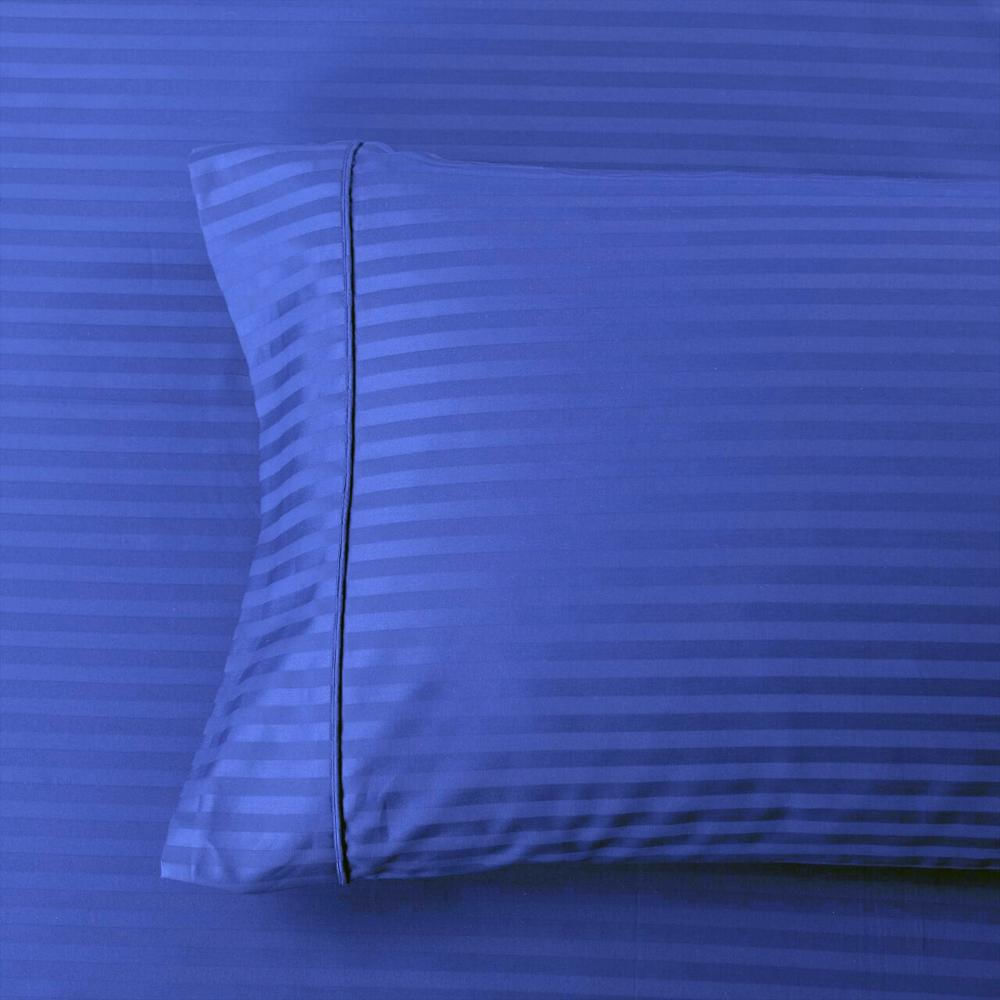 Juego De Sabanas King Mic Sateen Stripe Azul Rey img #2