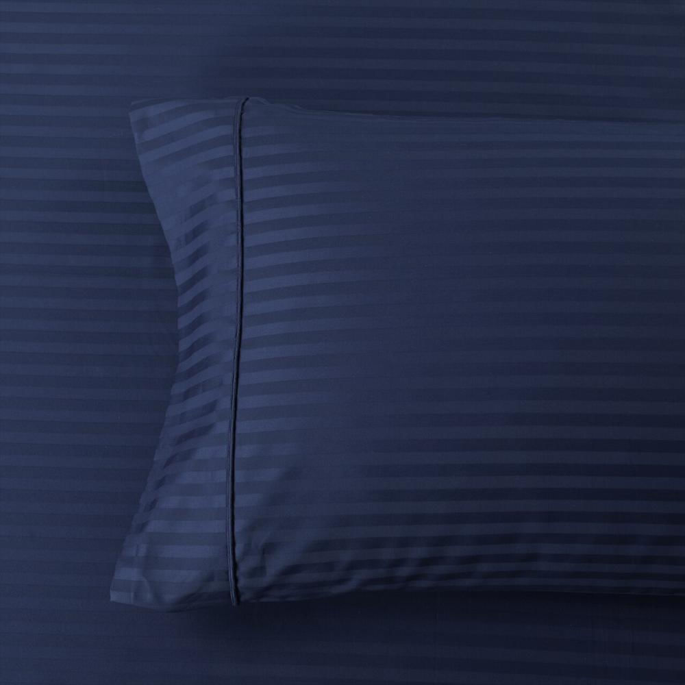 Juego De Sabanas King Mic Sateen Stripe Azul Oscuro img #2