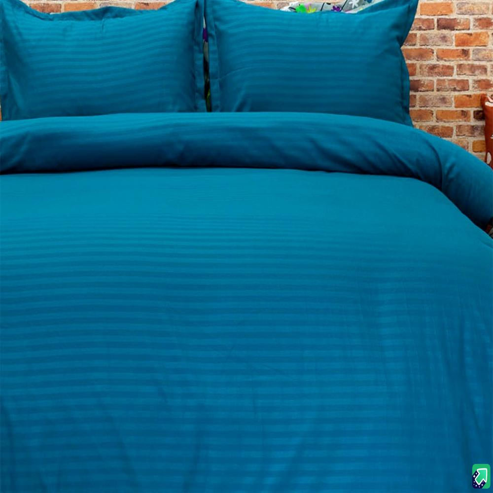 Juego De Sabanas King Mic Sateen Stripe Azul Indigo img #3