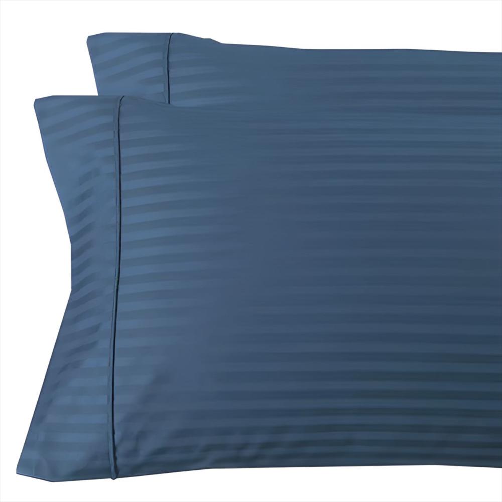 Juego De Sabanas King Mic Sateen Stripe Azul Petroleo img #2