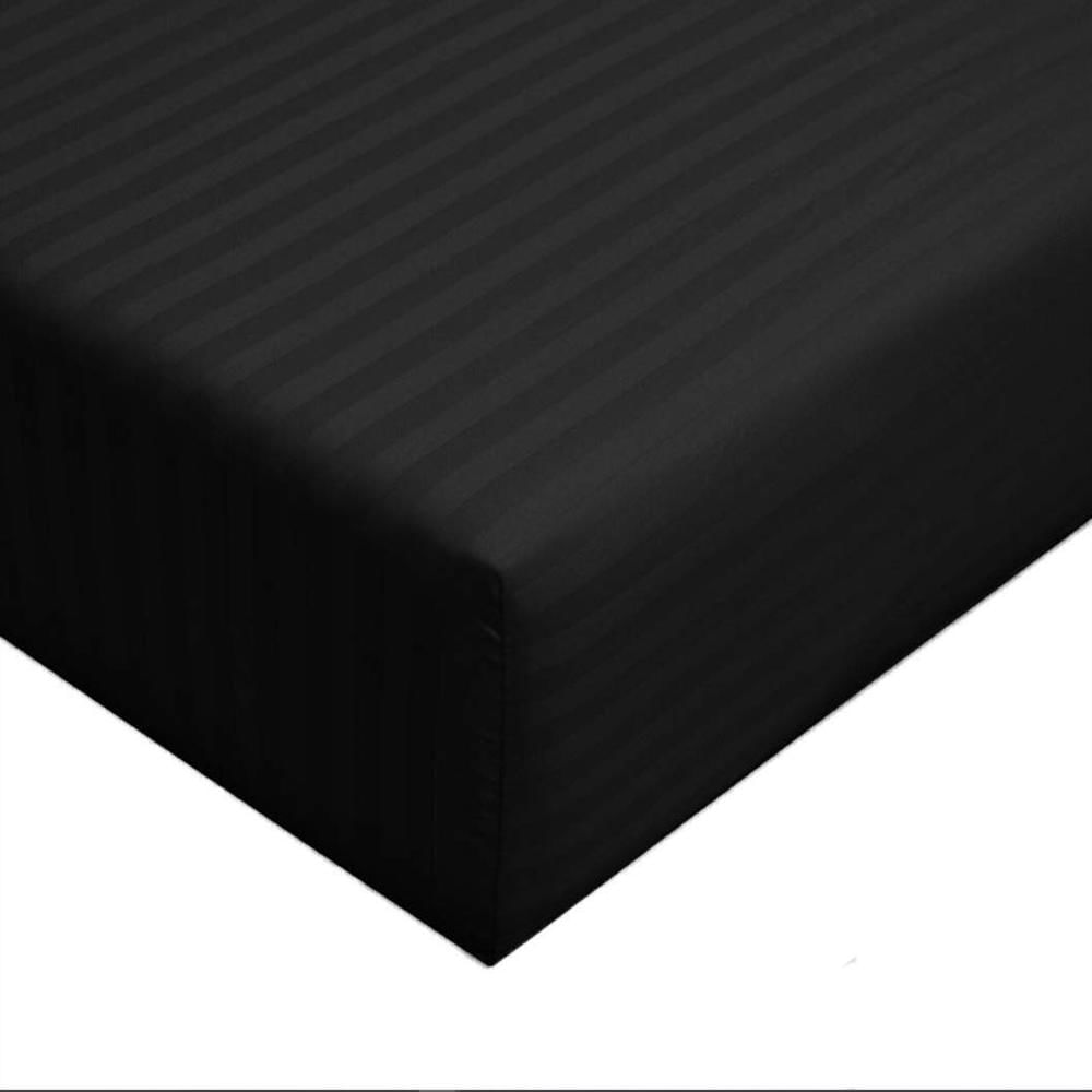 Juego De Sabanas Sencillo Mic Sateen Stripe Negro img #3