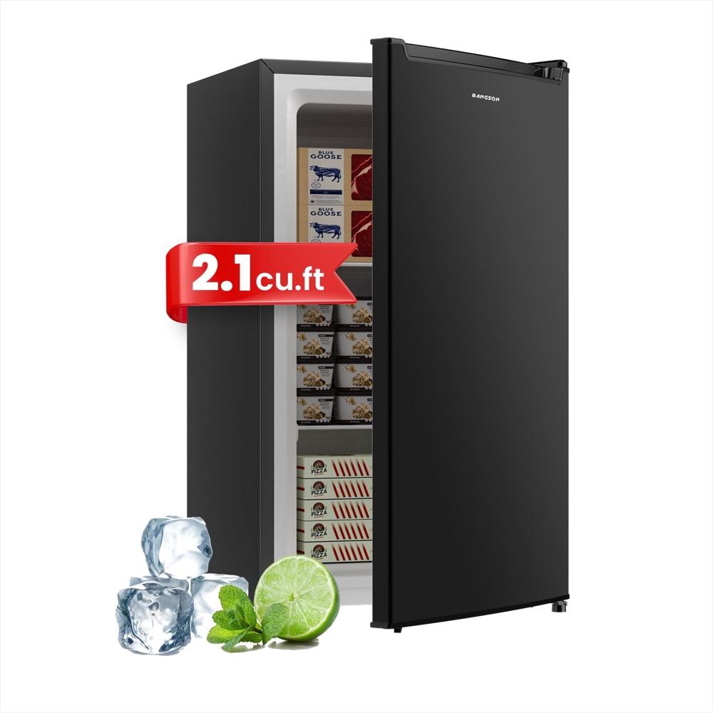 Mini Congelador Vertical Bangson 2.1 Pies Cúbicos Con Puerta Reversible Y Control De Temperatura
