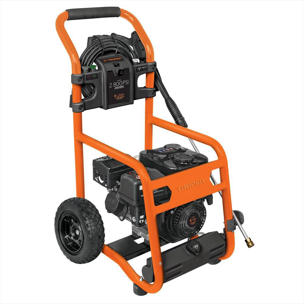 Hidrolavadora A Gasolina 2.800 Psi, 3.728 W Con 5 Boquillas Truper Hidrolavadora A Gasolina 2.800 Psi, 3.728 W Con 5 Boquillas Truper