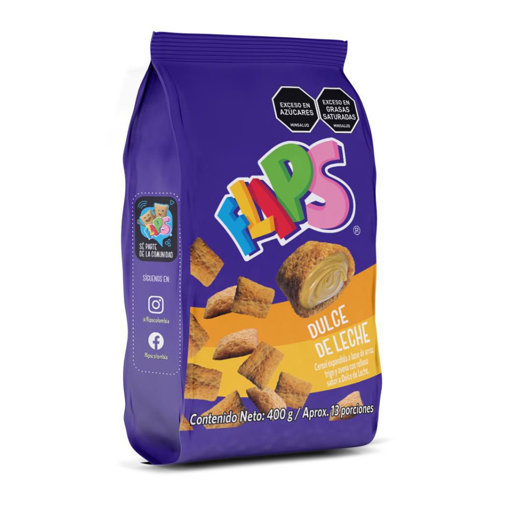 Cereal FLIPS relleno dulce de leche (400  gr)