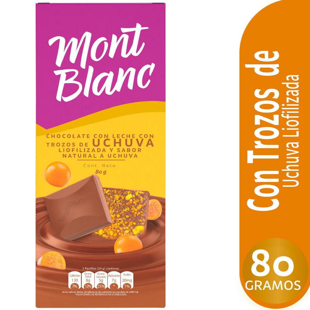 Chocolate de Leche MONTBLANC UCHUVA (80  gr)