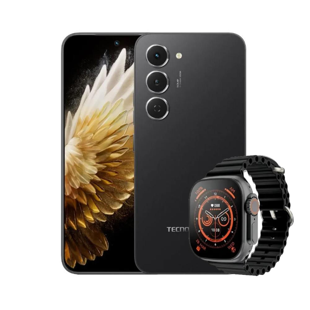 Celular Tecno Spark 40 Pro 256 Gb 8 Gb Ram Negro + Reloj Inteligente img #1
