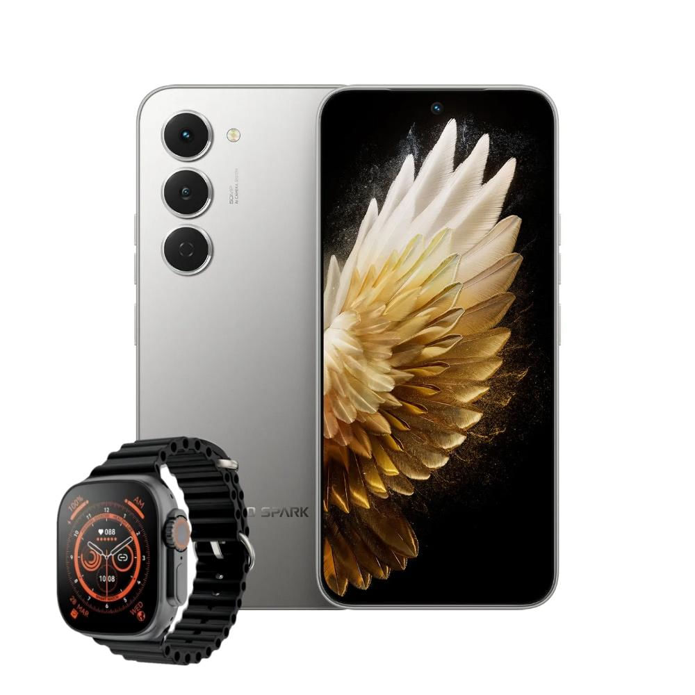 Celular Tecno Spark 40 Pro 256 Gb 8 Gb Ram Gris + Reloj Inteligente img #1