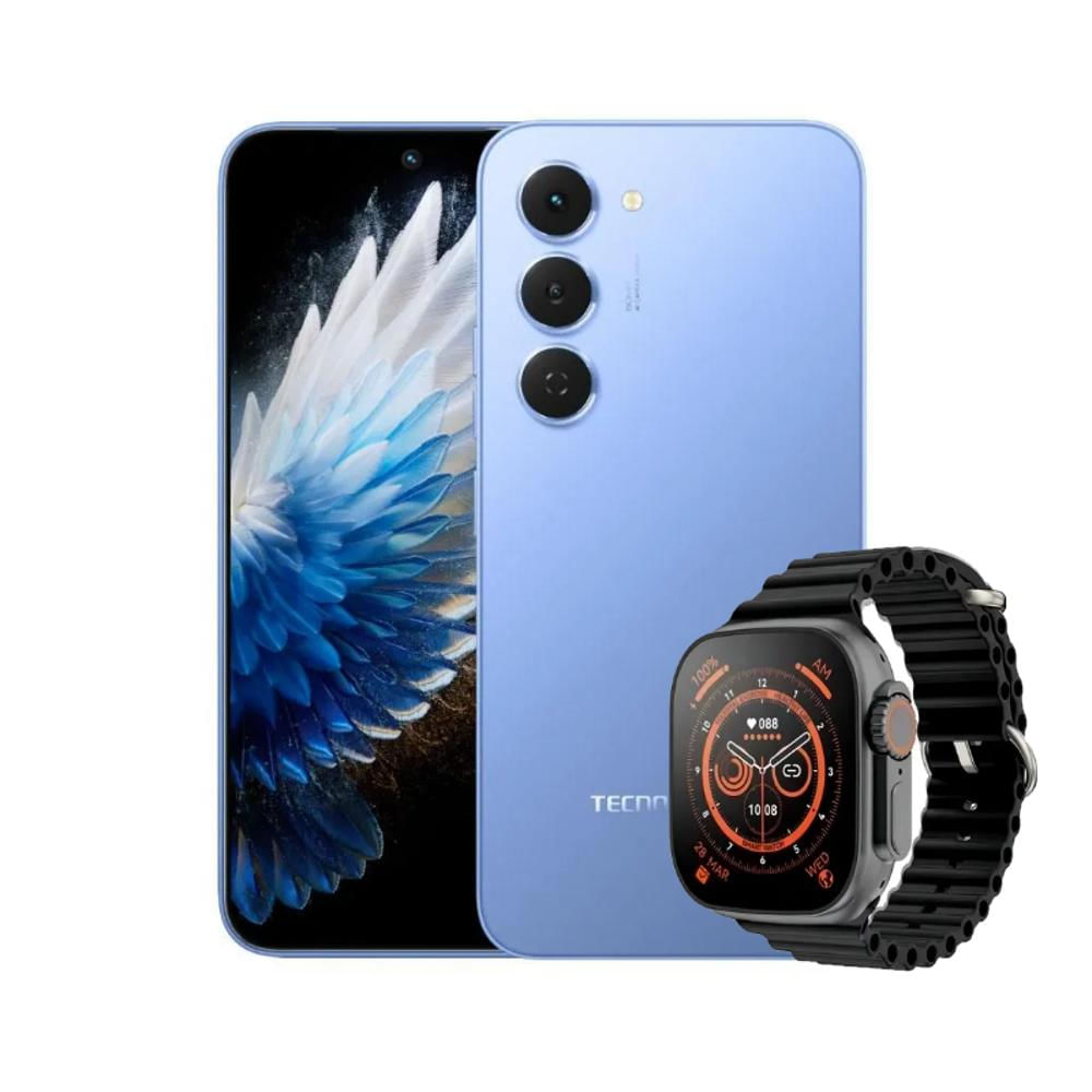 Celular Tecno Spark 40 Pro 256 Gb 8 Gb Ram Azul + Reloj Inteligente img #1