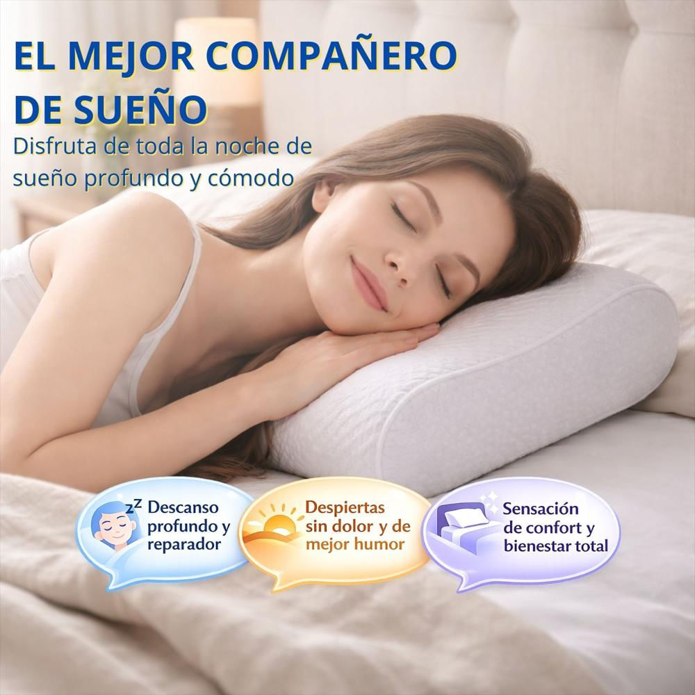 Almohada Viscoelástica Antiestrés Cervical img #3