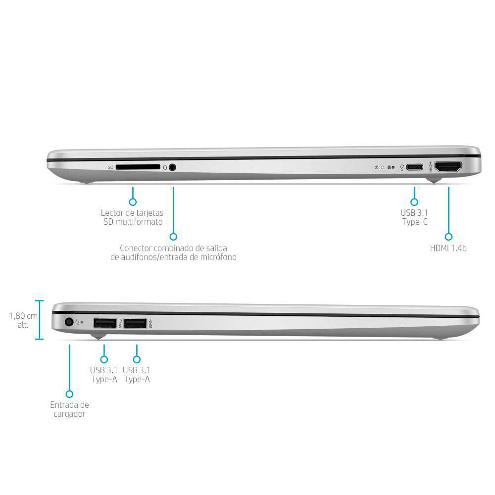 Computador Portátil HP 15dy1009la Intel Core i7  RAM 4 GB 256 GB SSD 15DY1009L img #4