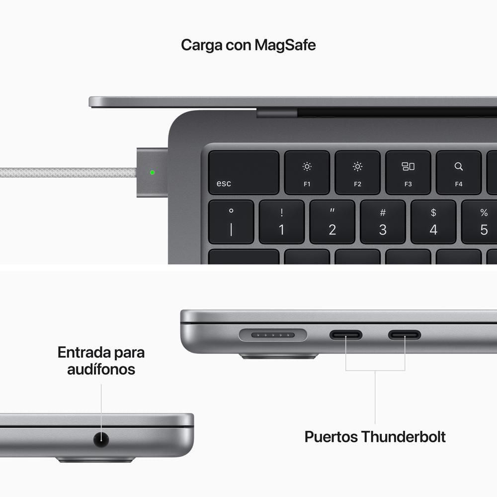 Portatil APPLE MacBook Air Apple M2  RAM 8 GB 256 GB SSD MLXW3E/A img #4