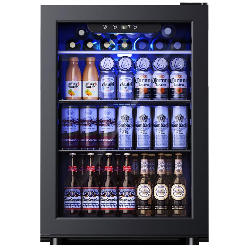 Nevera Simzlife Con Puerta De Vidrio Y Estantes Ajustables Para Bebidas img #1