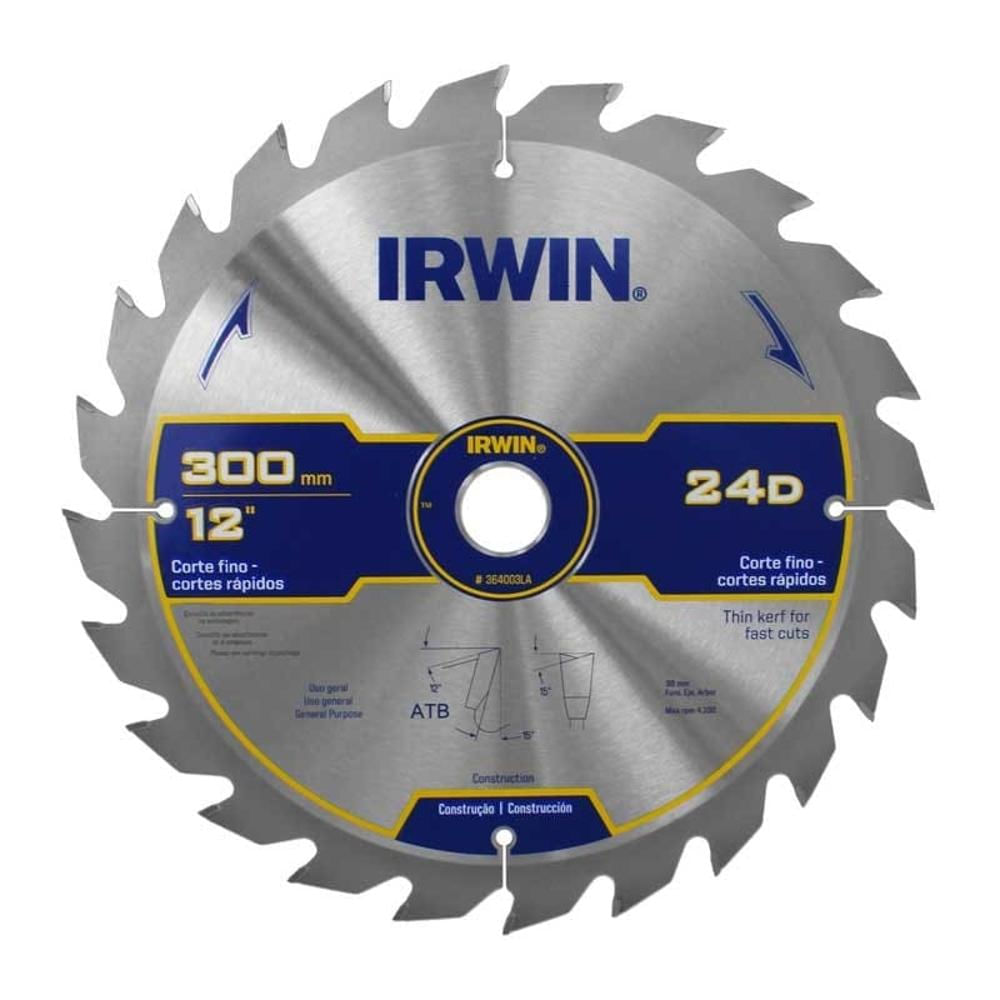 Disco Sierra Para Madera 12 pulgadas X 24Tpi Eje 30Mm img #1