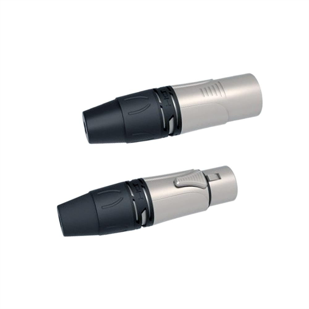 Par De Conectores Xlr Dh Proel Plateado (Para Cable) img #1
