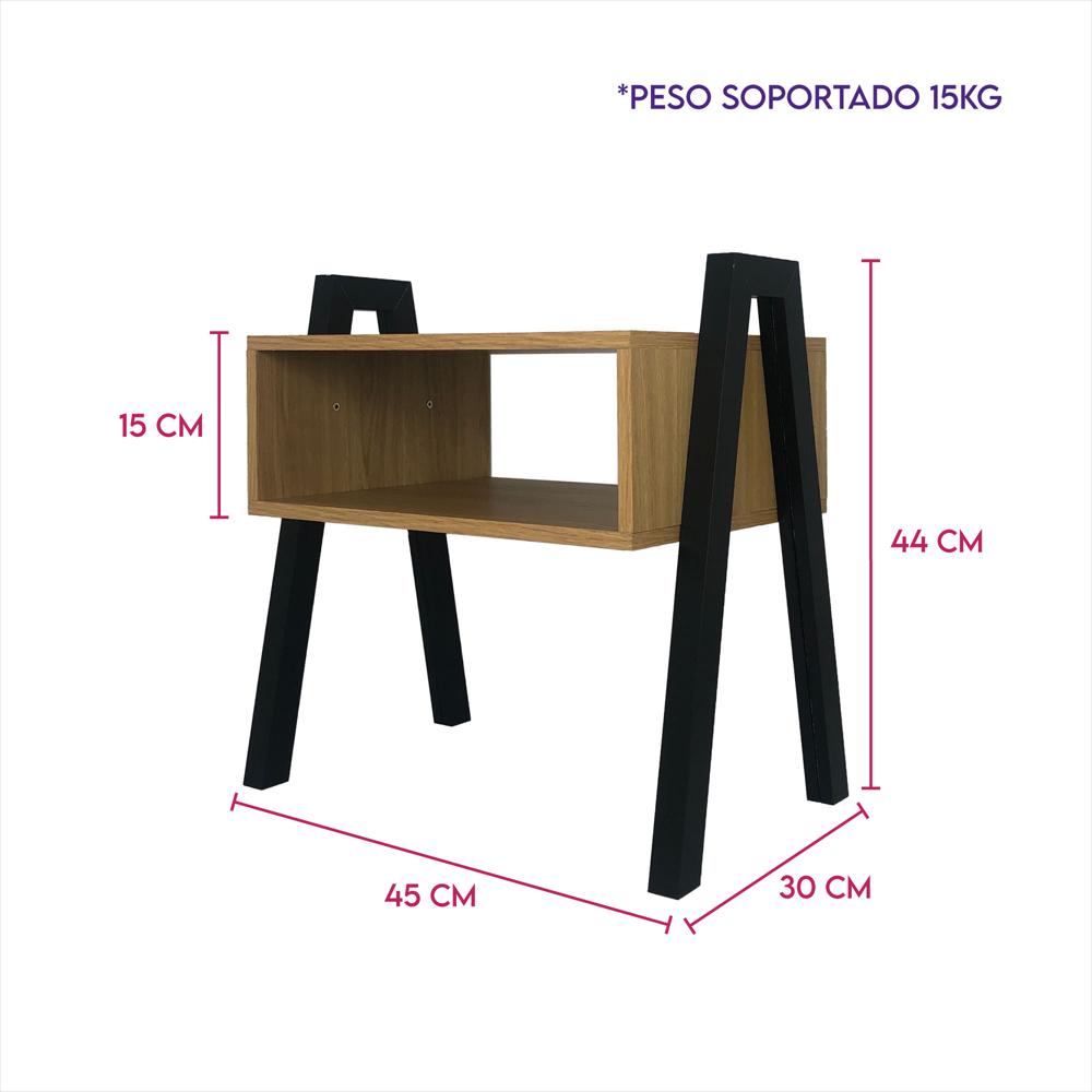 Mesa De Noche Moderna Madera Nochero Decorativo Refburgos img #3