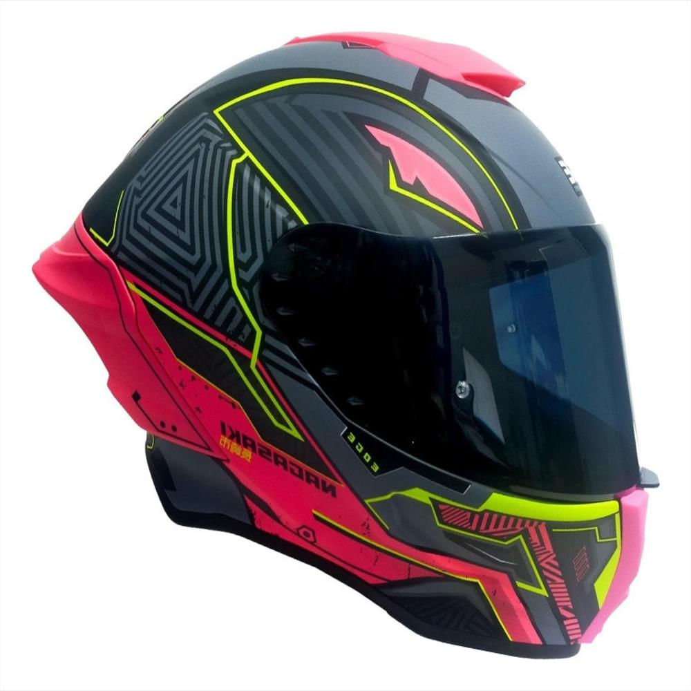 Casco Edge Integral Nagazaki Rosado / Gris Certificado Dot Ece M img #1
