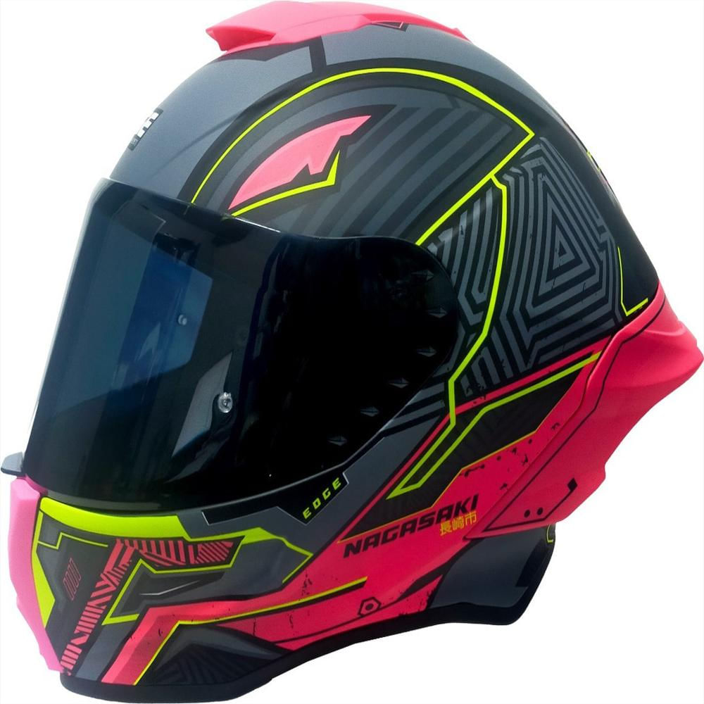 Casco Edge Integral Nagazaki Rosado / Gris Certificado Dot Ece M img #2