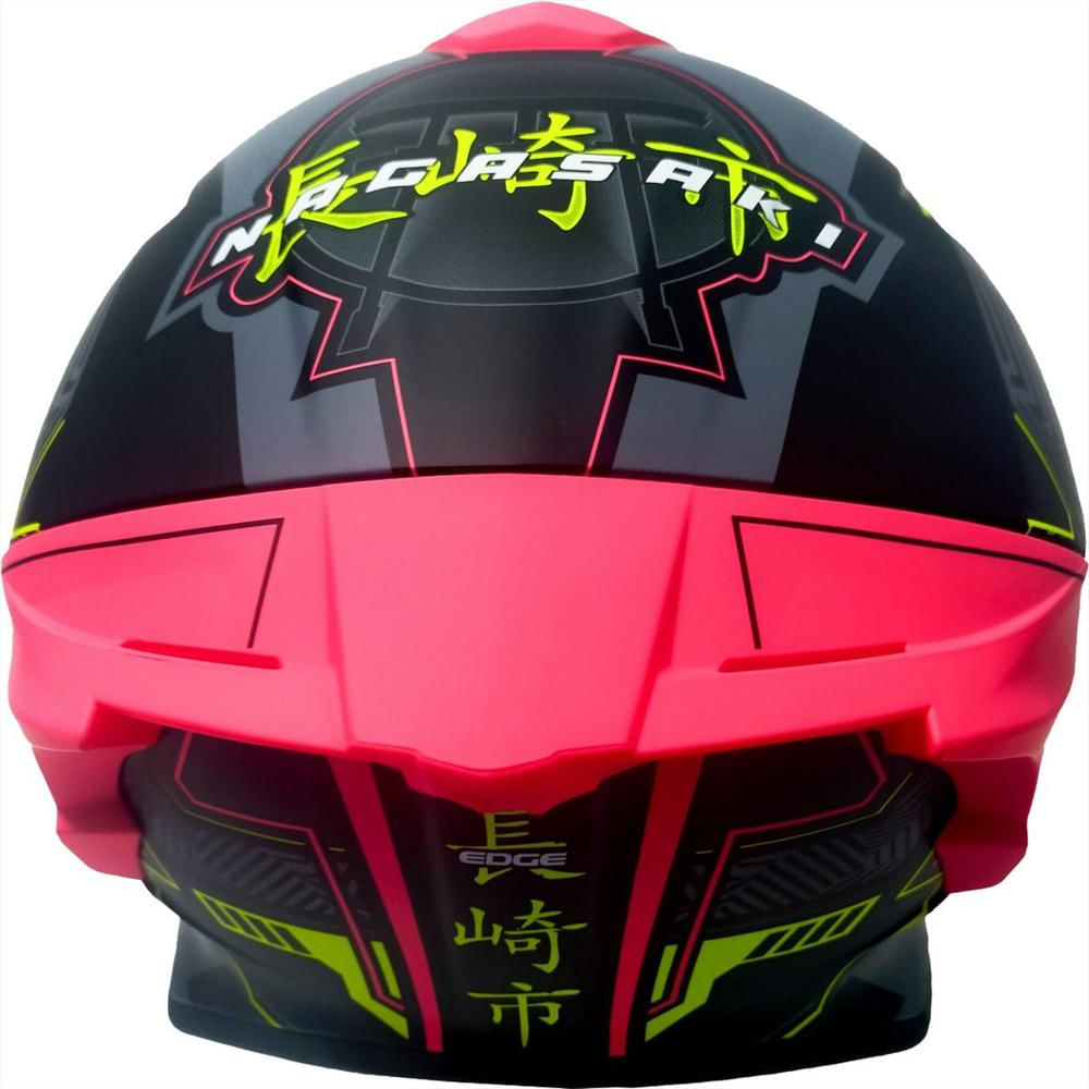 Casco Edge Integral Nagazaki Rosado / Gris Certificado Dot Ece M img #4