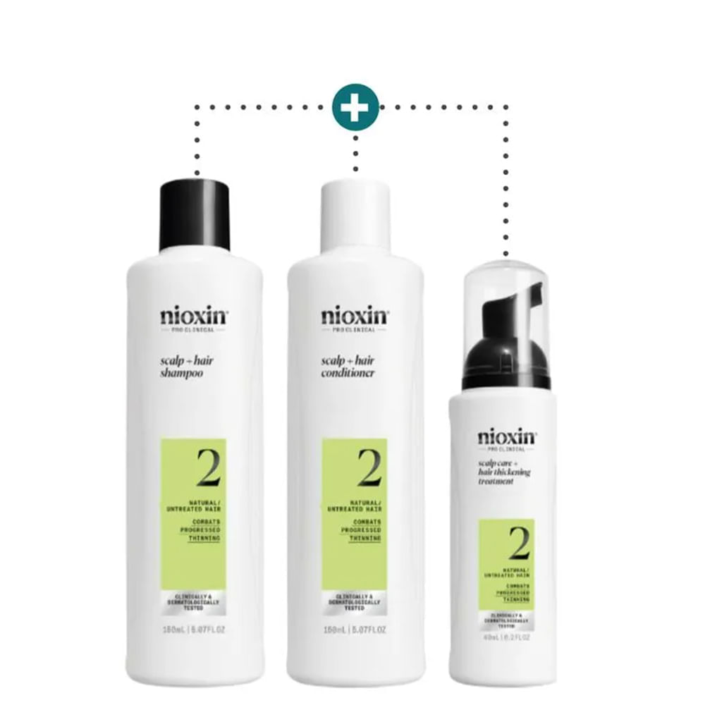 Kit Nioxin Sistema 2 Adelgazamiento y Caída Capilar