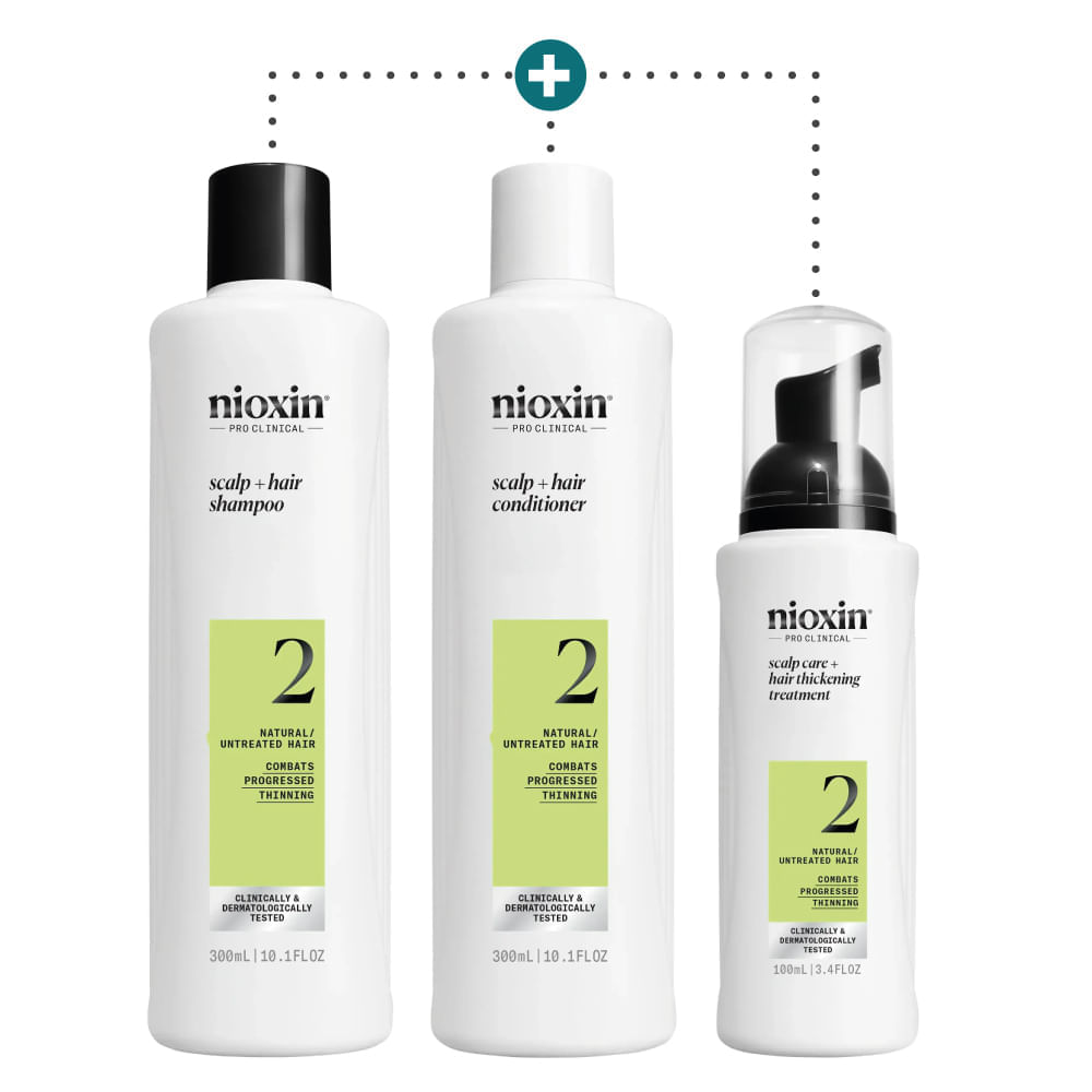 Kit Nioxin Sistema 2 Adelgazamiento y Caída Capilar