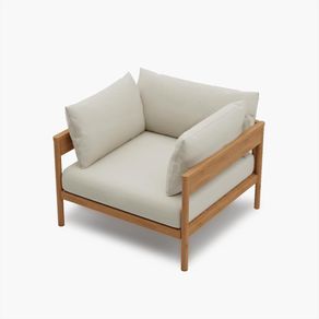 Sillón Modular Aluminio Beige 100% Olefin Impermeable Cojín Secado Rápido 150
