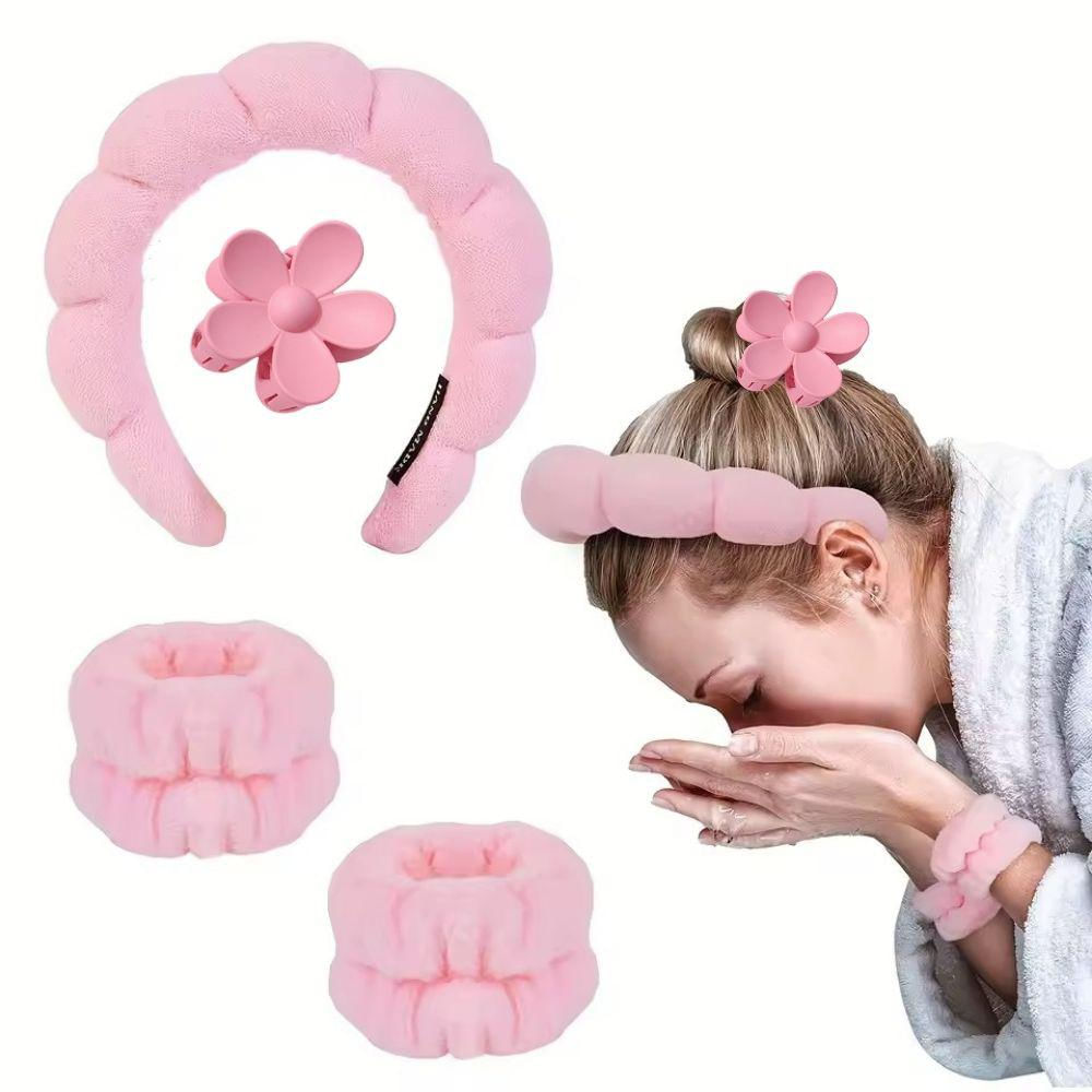 Set De Diadema Balaca Puffy Skincare + Muñequeras + Caimán img #1