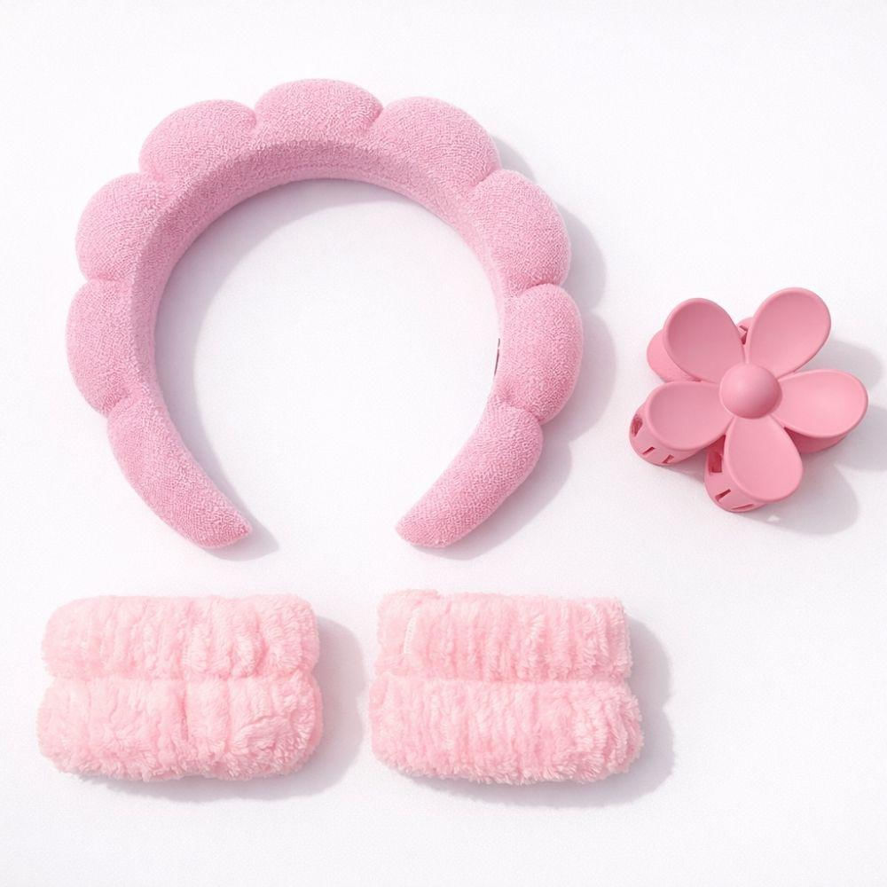 Set De Diadema Balaca Puffy Skincare + Muñequeras + Caimán img #2