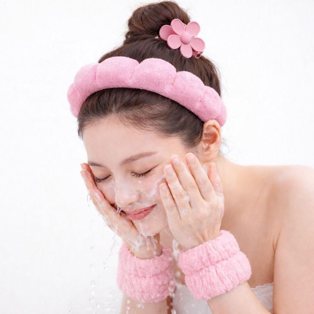 Set De Diadema Balaca Puffy Skincare + Muñequeras + Caimán img #3
