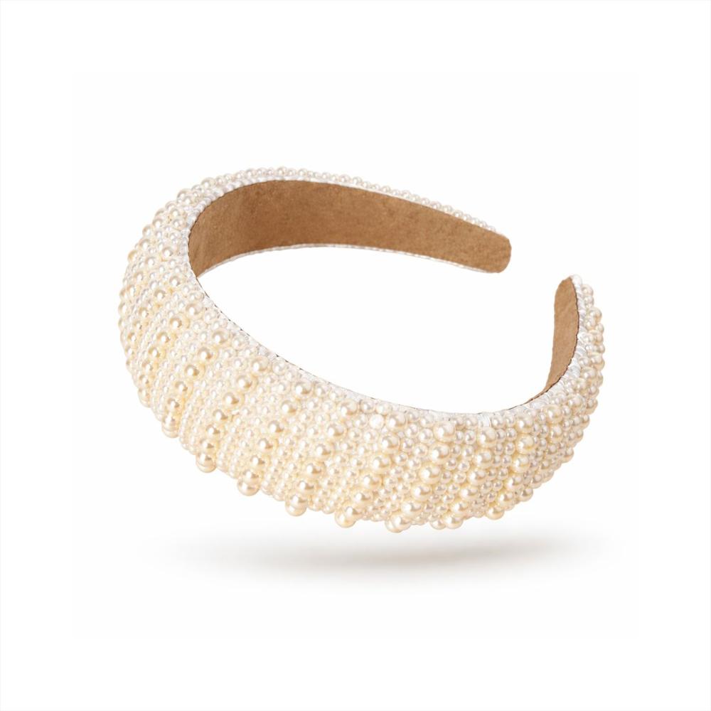 Balaca Diadema Perlas Tejidas Elegante Para Mujer Y Niña img #1