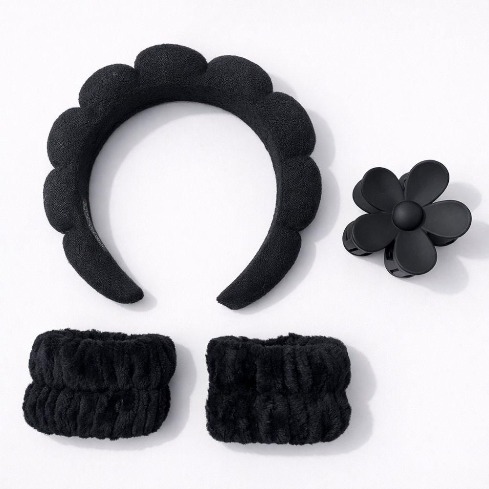 Set De Diadema Balaca Puffy Skincare + Muñequeras + Caimán img #2