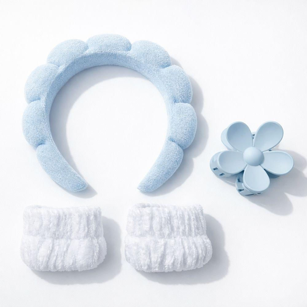 Set De Diadema Balaca Puffy Skincare + Muñequeras + Caimán img #2