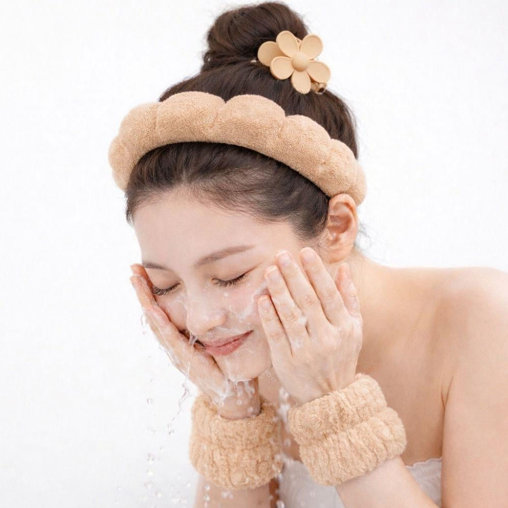Set De Diadema Balaca Puffy Skincare + Muñequeras + Caimán img #4