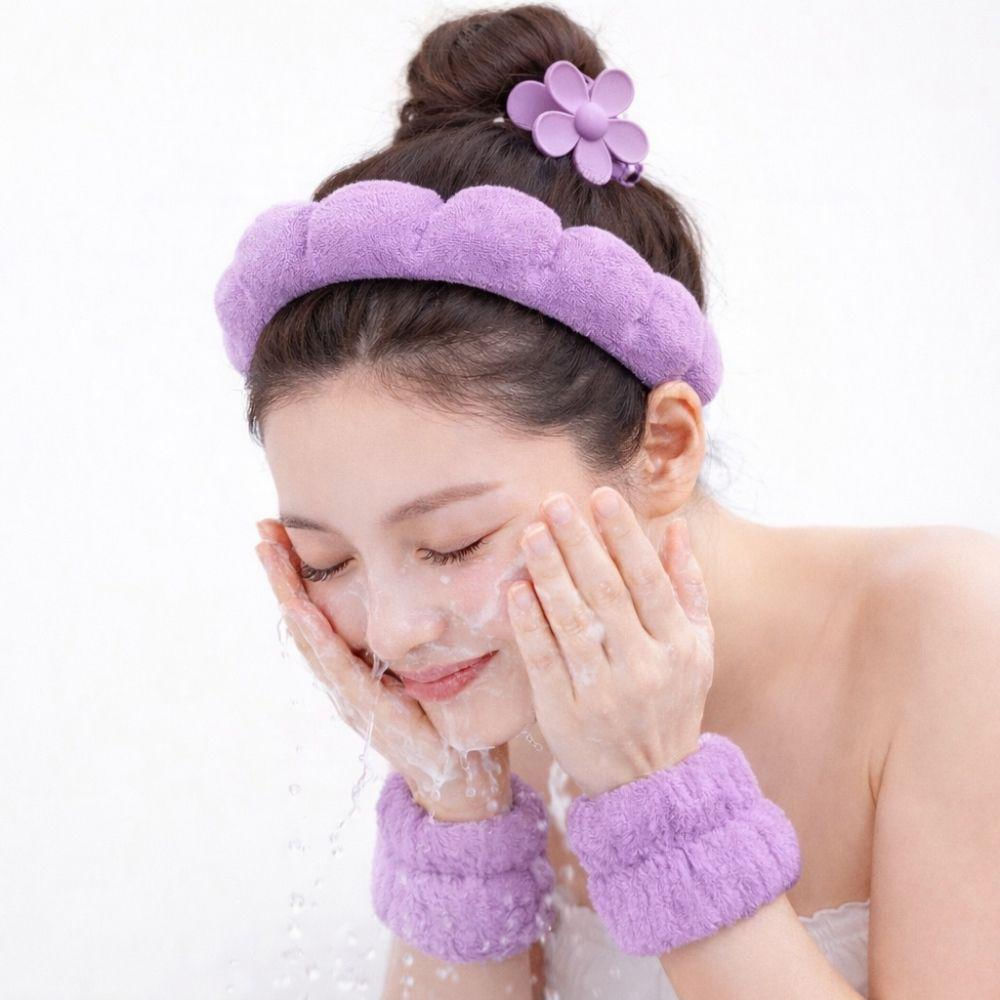 Set De Diadema Balaca Puffy Skincare + Muñequeras + Caimán img #3